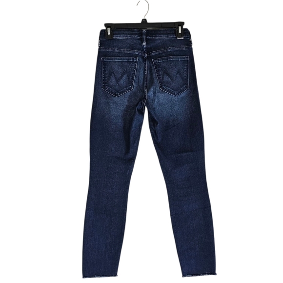 MOTHER High Waisted Looker Ankle Fray High Rise Dark Blue Skinny Jeans 26 - Picture 2 of 11